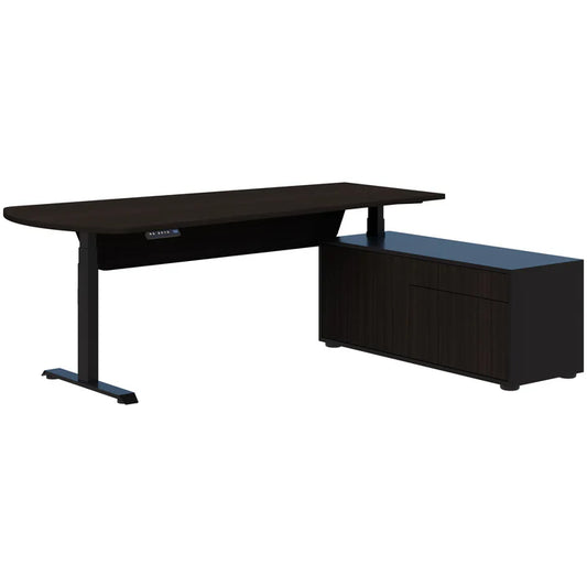 Summit II Right Hand Return Executive Black Desk