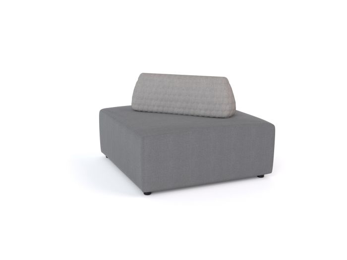Conexion Granite Grey Large Soft Cube With Dove Grey Weighted Cushion