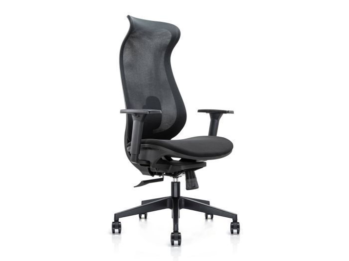 Cygnet Black Fabric Mesh Chair