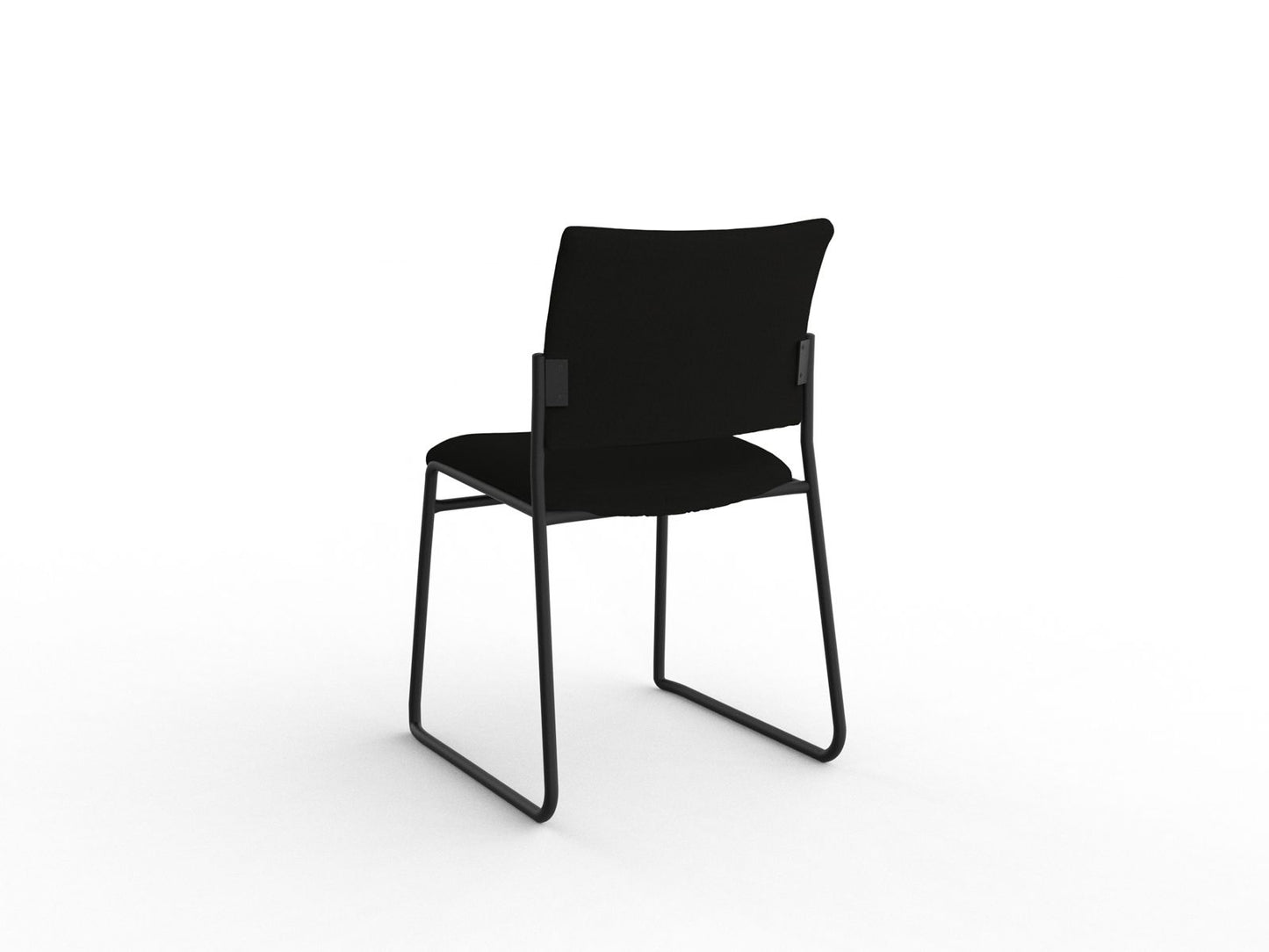 Jump Skid Black Fabric Visitor Chair