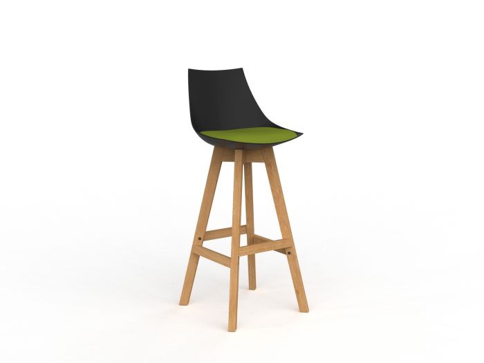 Luna Natural Oak Frame Barstool