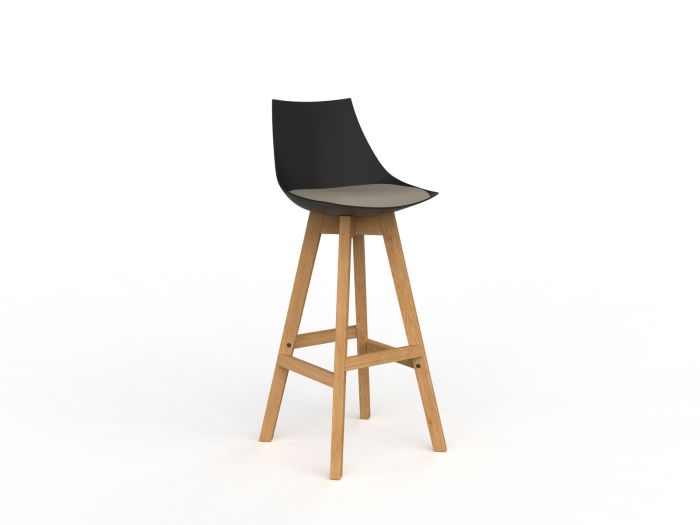 Luna Natural Oak Frame Barstool