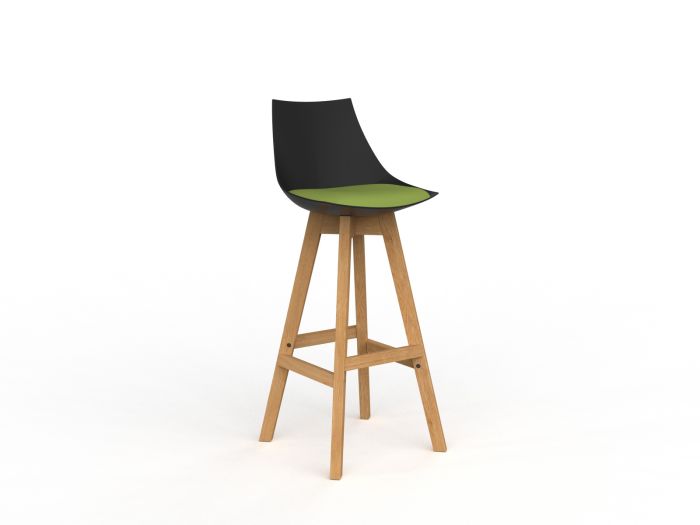 Luna Natural Oak Frame Barstool
