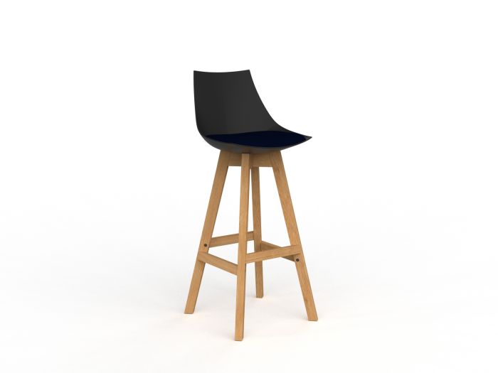 Luna Natural Oak Frame Barstool