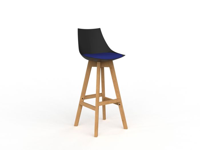 Luna Natural Oak Frame Barstool