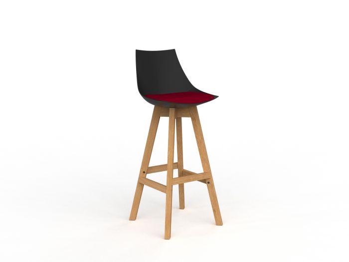 Luna Natural Oak Frame Barstool