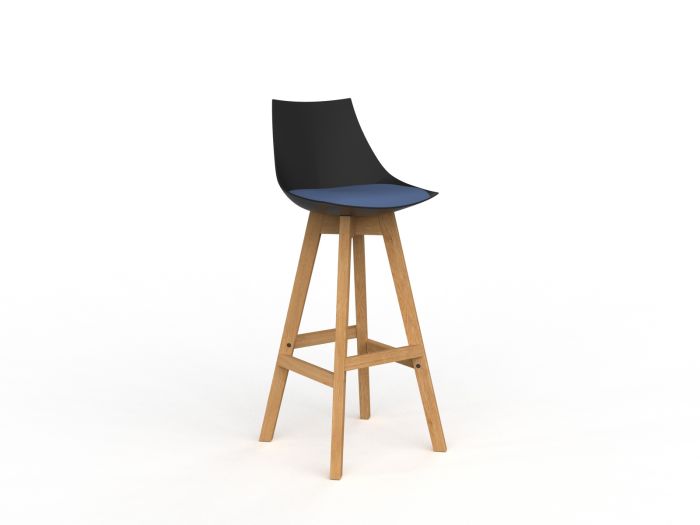 Luna Natural Oak Frame Barstool
