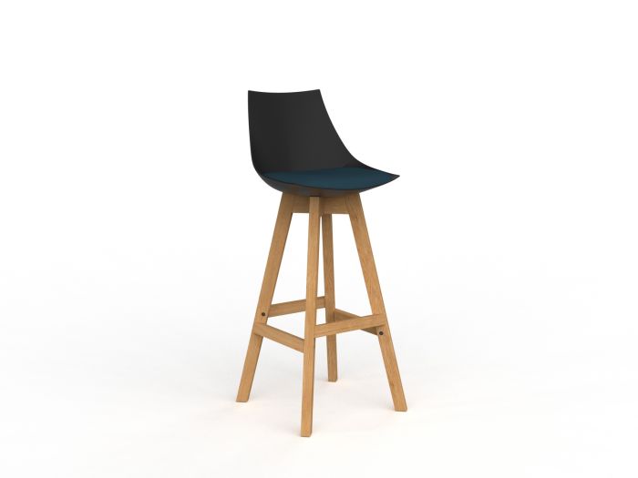 Luna Natural Oak Frame Barstool