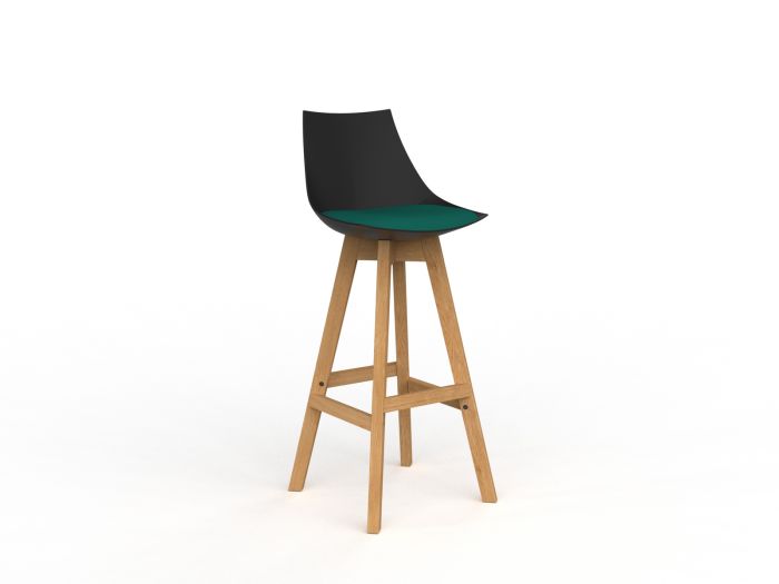 Luna Natural Oak Frame Barstool