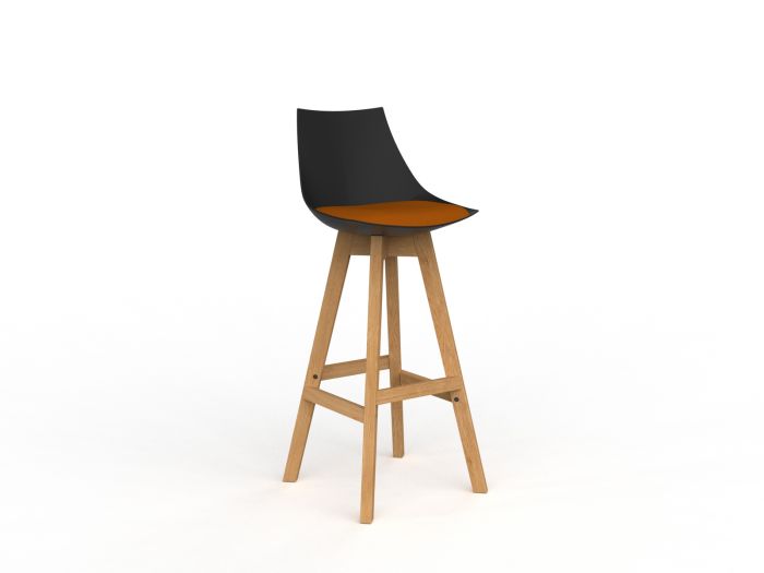 Luna Natural Oak Frame Barstool