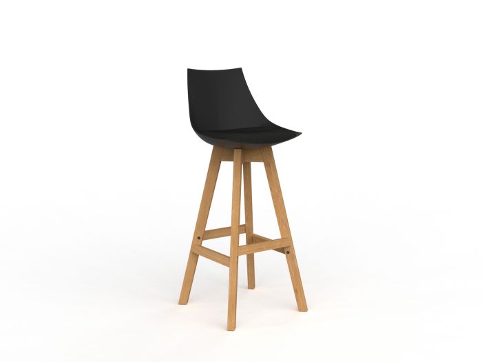 Luna Natural Oak Frame Barstool