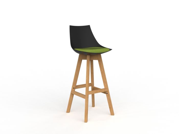 Luna Natural Oak Frame Barstool