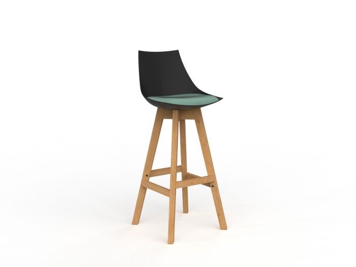 Luna Natural Oak Frame Barstool