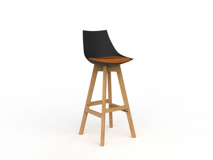 Luna Natural Oak Frame Barstool