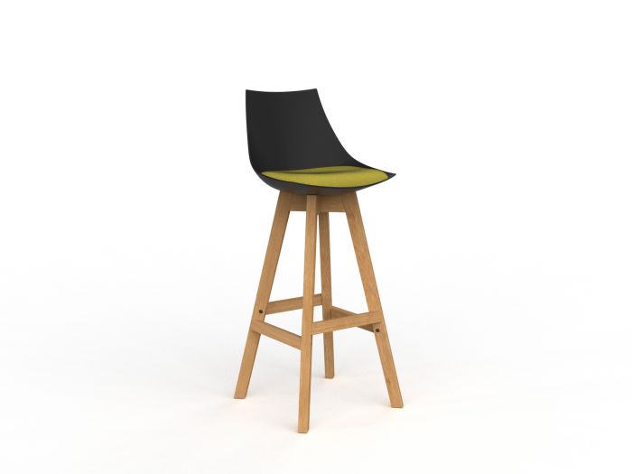 Luna Natural Oak Frame Barstool