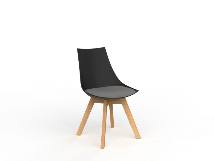 Luna Solid Oak Legs Visitor Chair