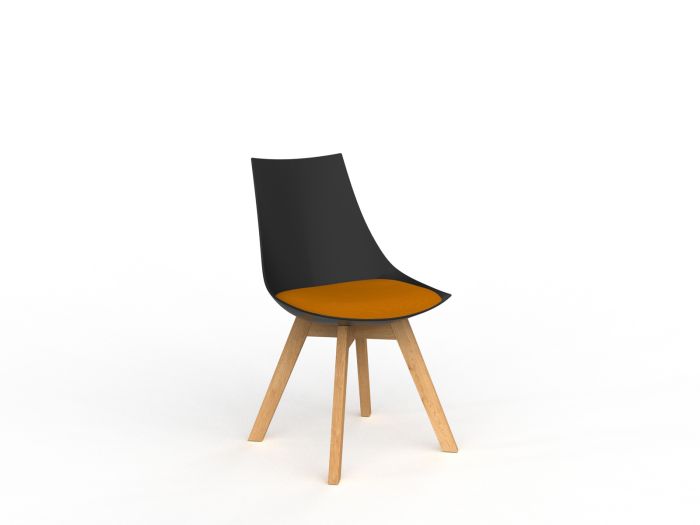 Luna Solid Oak Legs Visitor Chair