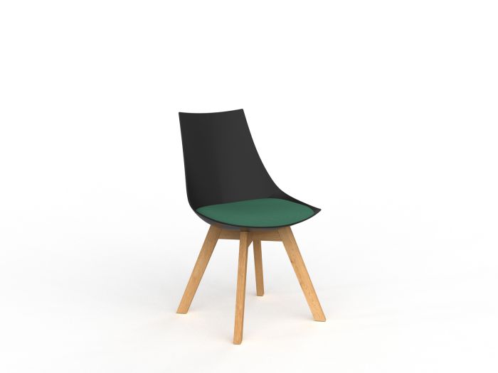 Luna Solid Oak Legs Visitor Chair