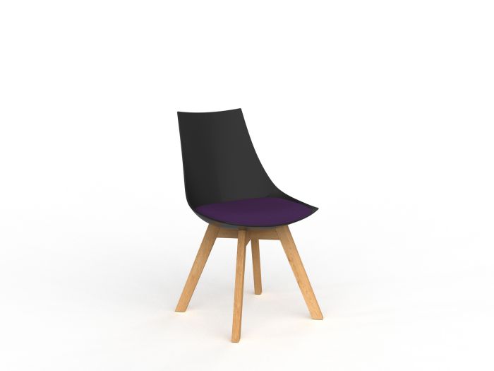 Luna Solid Oak Legs Visitor Chair