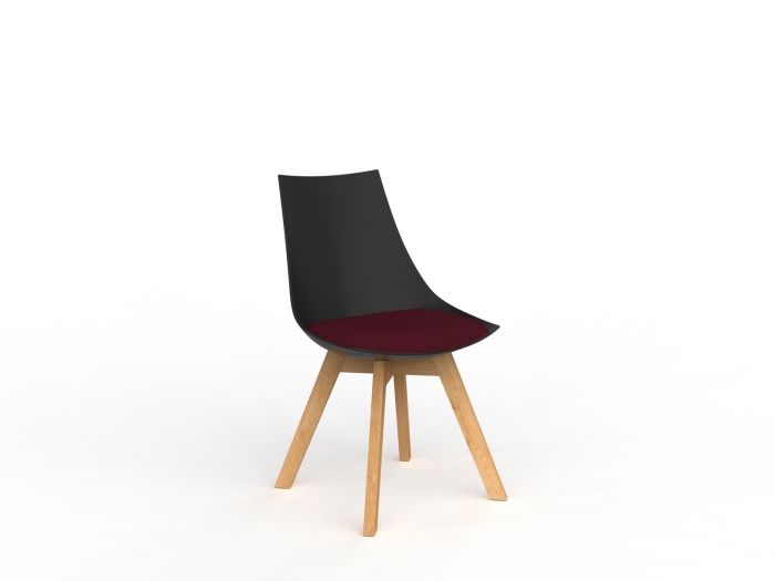 Luna Solid Oak Legs Visitor Chair