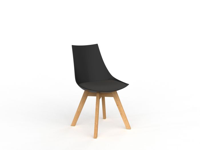 Luna Solid Oak Legs Visitor Chair