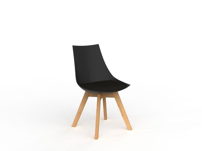 Luna Solid Oak Legs Visitor Chair