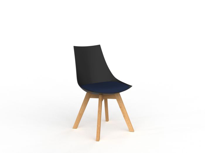 Luna Solid Oak Legs Visitor Chair