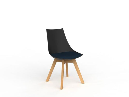 Luna Solid Oak Legs Visitor Chair