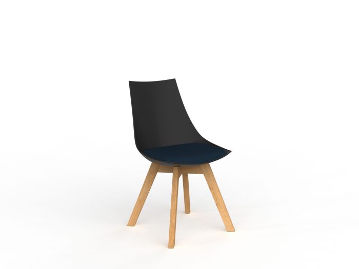 Luna Solid Oak Legs Visitor Chair