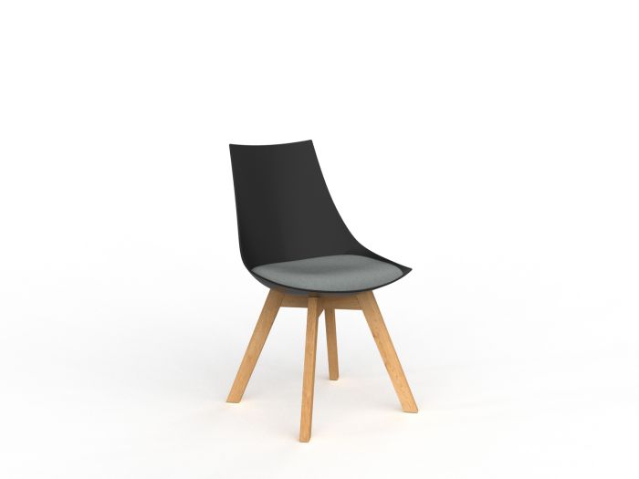 Luna Solid Oak Legs Visitor Chair