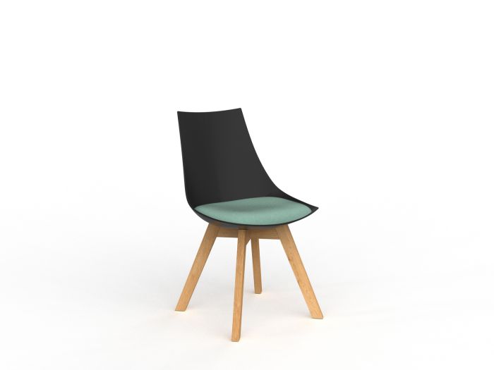 Luna Solid Oak Legs Visitor Chair