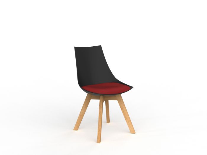 Luna Solid Oak Legs Visitor Chair