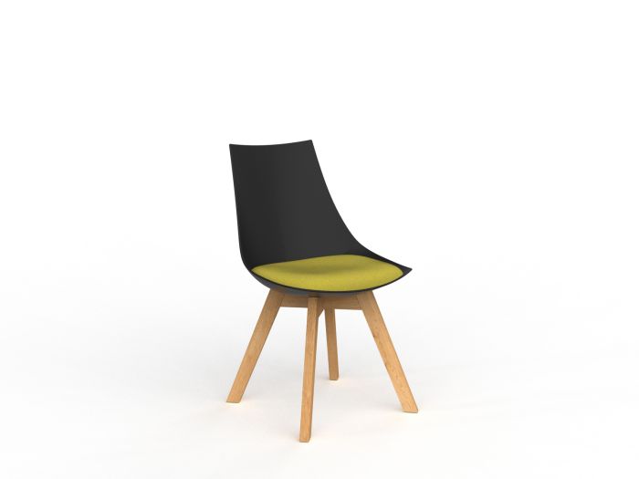 Luna Solid Oak Legs Visitor Chair