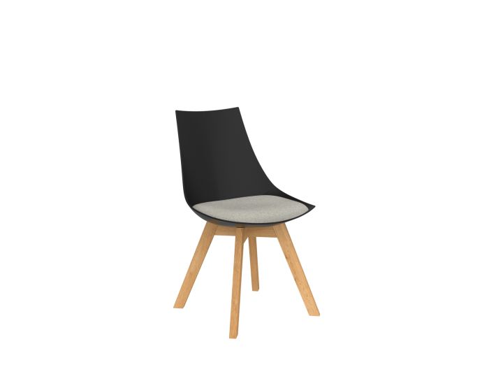 Luna Solid Oak Legs Visitor Chair