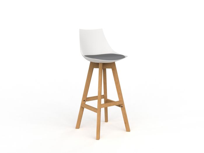 Luna Natural Oak Frame Barstool