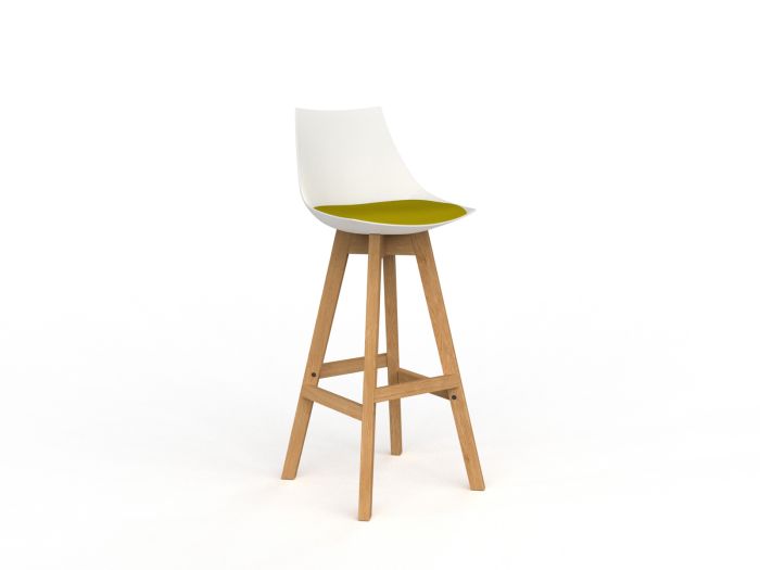 Luna Natural Oak Frame Barstool