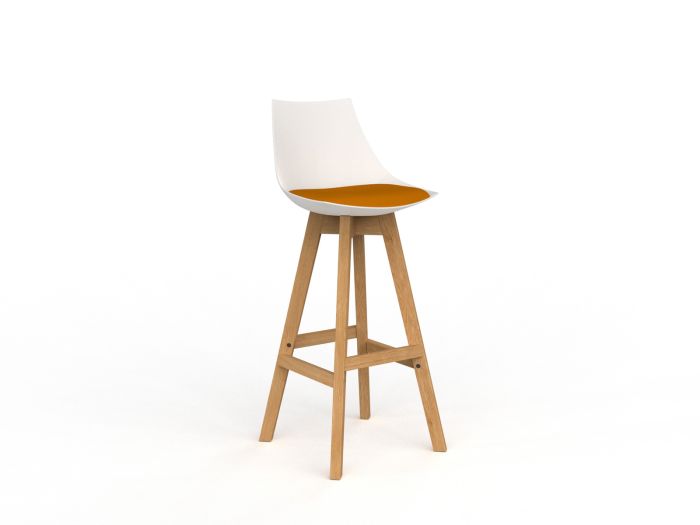 Luna Natural Oak Frame Barstool