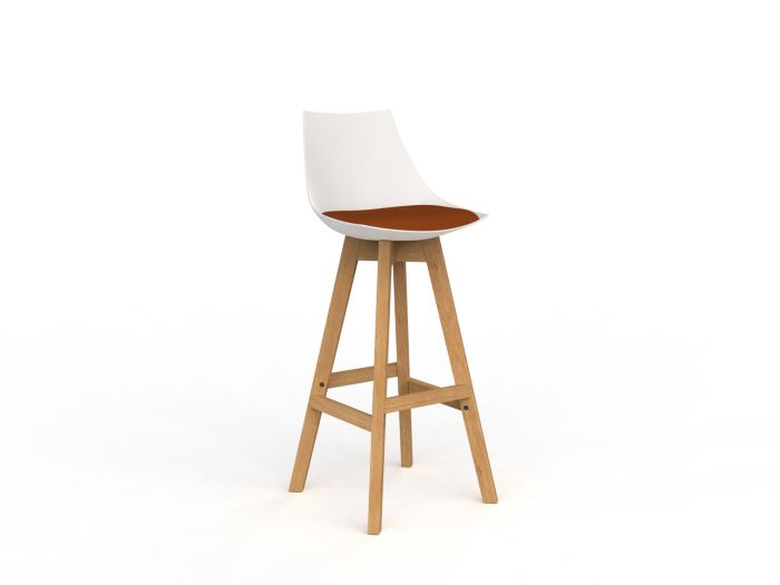 Luna Natural Oak Frame Barstool