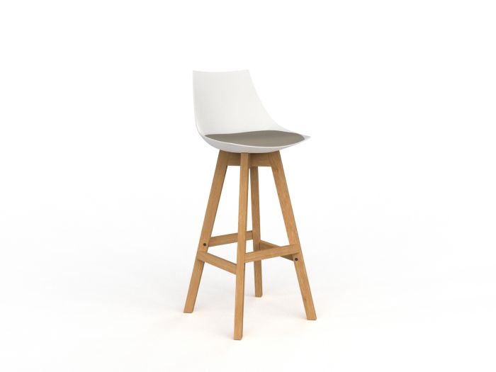 Luna Natural Oak Frame Barstool