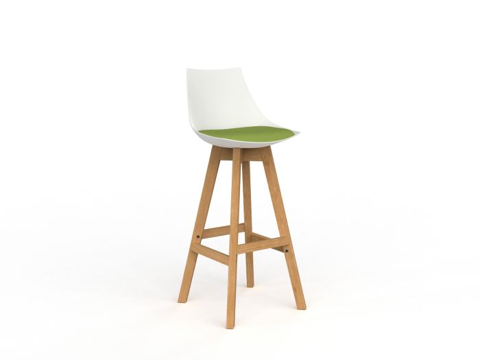 Luna Natural Oak Frame Barstool