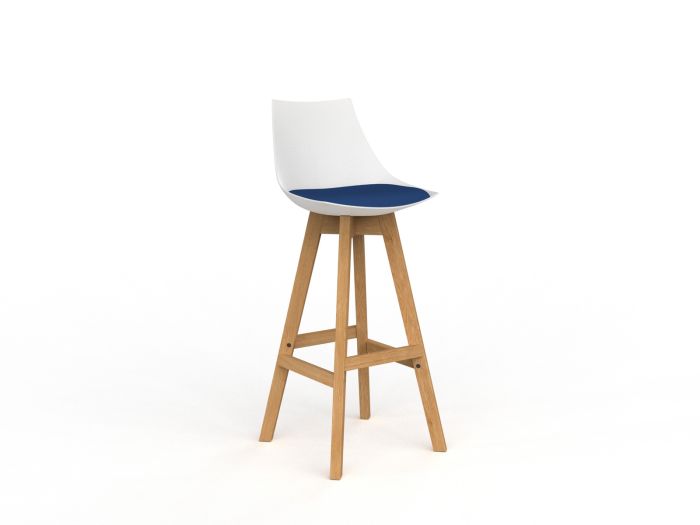 Luna Natural Oak Frame Barstool