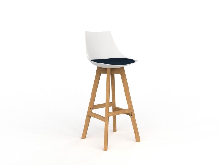 Luna Natural Oak Frame Barstool