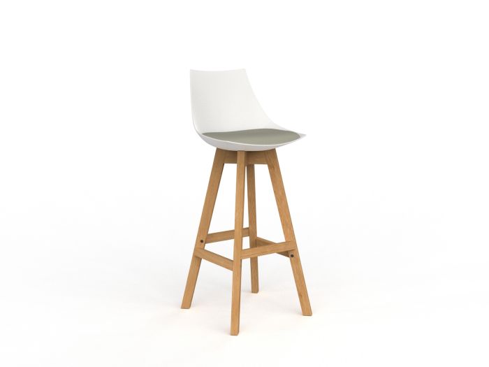 Luna Natural Oak Frame Barstool