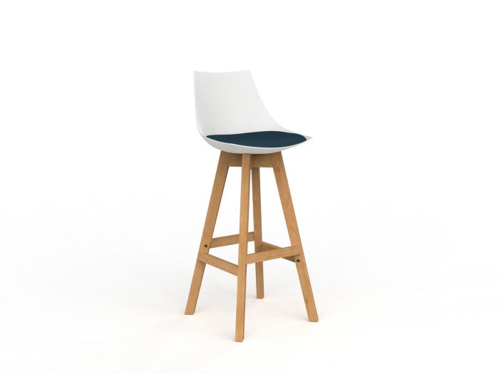 Luna Natural Oak Frame Barstool