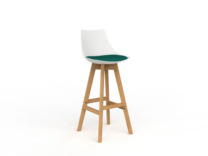 Luna Natural Oak Frame Barstool