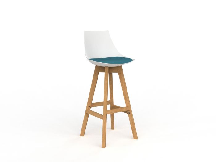 Luna Natural Oak Frame Barstool