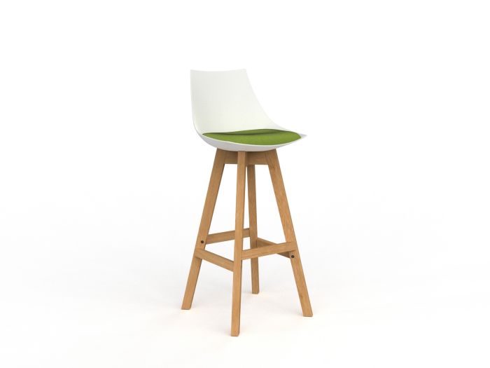 Luna Natural Oak Frame Barstool