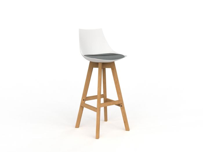 Luna Natural Oak Frame Barstool