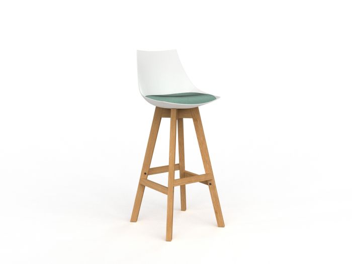 Luna Natural Oak Frame Barstool