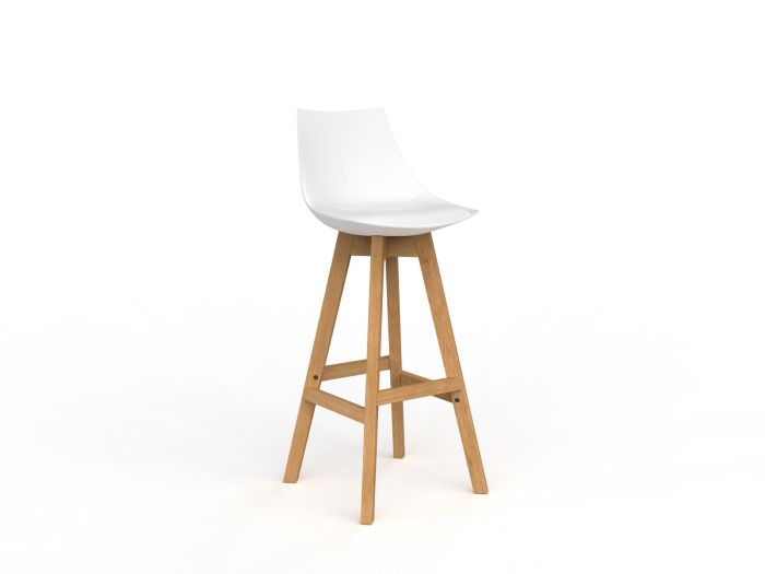 Luna Natural Oak Frame Barstool